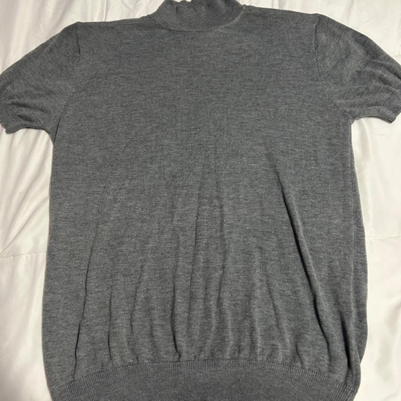 Men's Large Grey Mock Neck Shirt - Picture 1 of 2